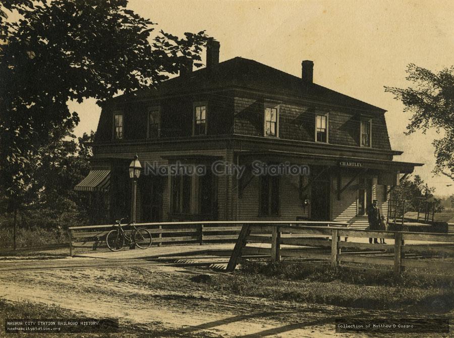 Postcard: Railroad Station, Chartley, Massachusetts